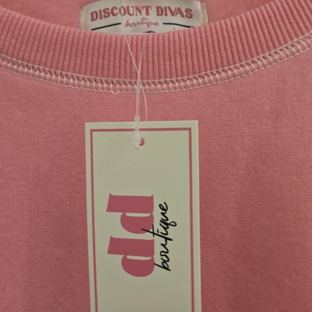 Discount Diva Designs NWT Fleece Oversized Sweatshirt Large - Picture 8 of 9